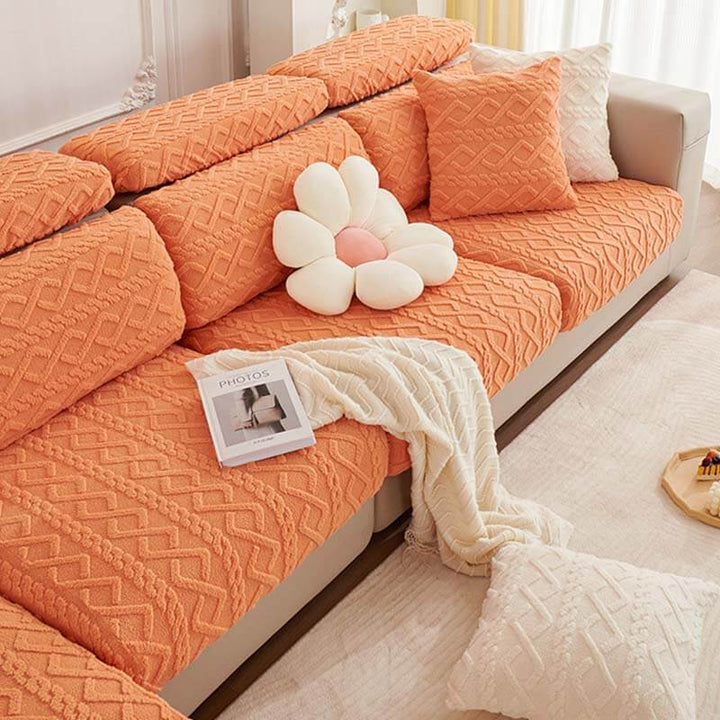 Voll Wickelweiches Fleece Stretch Sofaüberzug für alle Jahreszeiten | Karnz