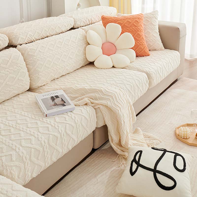 Voll Wickelweiches Fleece Stretch Sofaüberzug für alle Jahreszeiten | Karnz