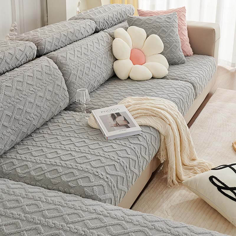 Voll Wickelweiches Fleece Stretch Sofaüberzug für alle Jahreszeiten | Karnz