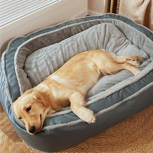 Großes Tiefschlaf Orthopädisches Hundebett Plüsch Polyester Komfort | Karnz