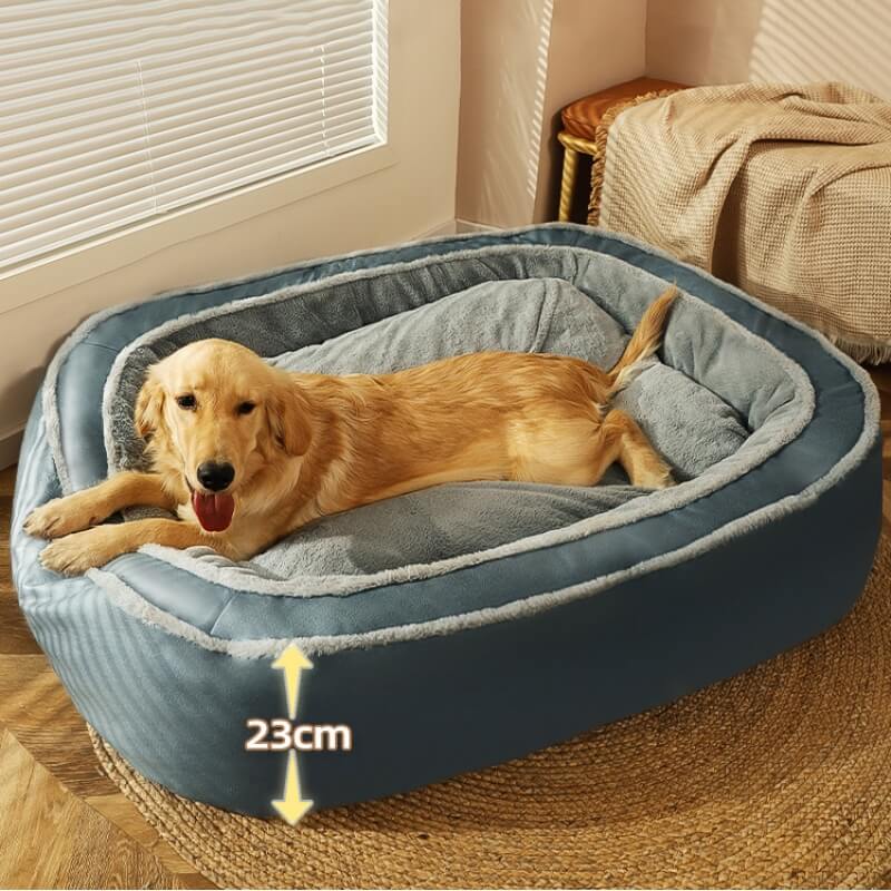 Großes Tiefschlaf Orthopädisches Hundebett Plüsch Polyester Komfort | Karnz