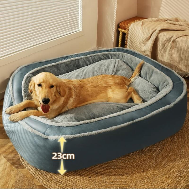 Großes Tiefschlaf Orthopädisches Hundebett Plüsch Polyester Komfort | Karnz