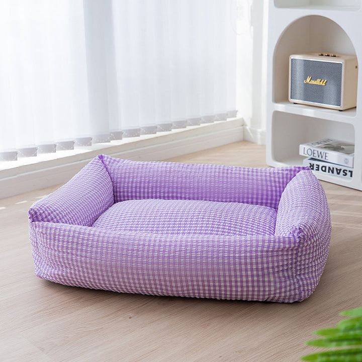 Rechteckiges, waschbares Hundebett, atmungsaktives Haustierbett
