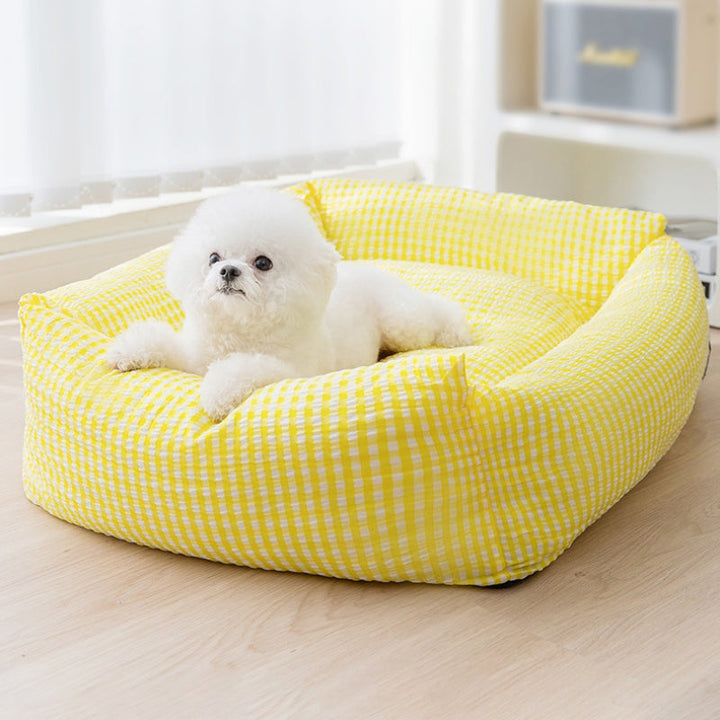 Rechteckiges, waschbares Hundebett, atmungsaktives Haustierbett