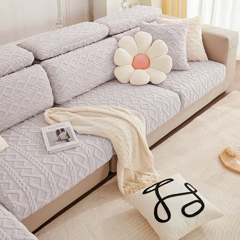 Voll Wickelweiches Fleece Stretch Sofaüberzug für alle Jahreszeiten | Karnz