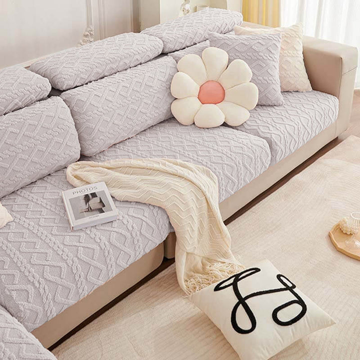 Voll Wickelweiches Fleece Stretch Sofaüberzug für alle Jahreszeiten | Karnz