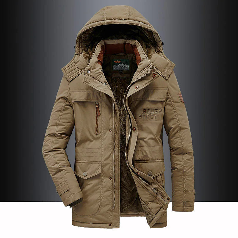 Lässige gepolsterte Parka-Jacke - Warme isolierte Winterjacke