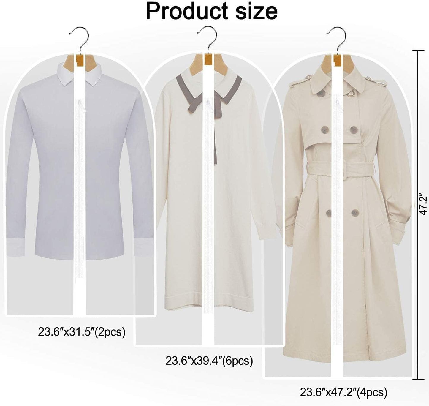 Extra-lange Kleid & Robe Kleiderbeutel – 180 cm Schutzhüllen mit Griffen | Karnz