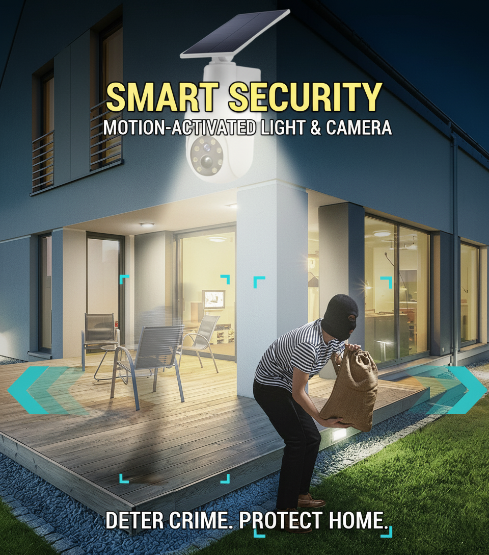 Solarbetriebenes Bewegungsmelder Smart Regenfest Dummy Kamera | Karnz