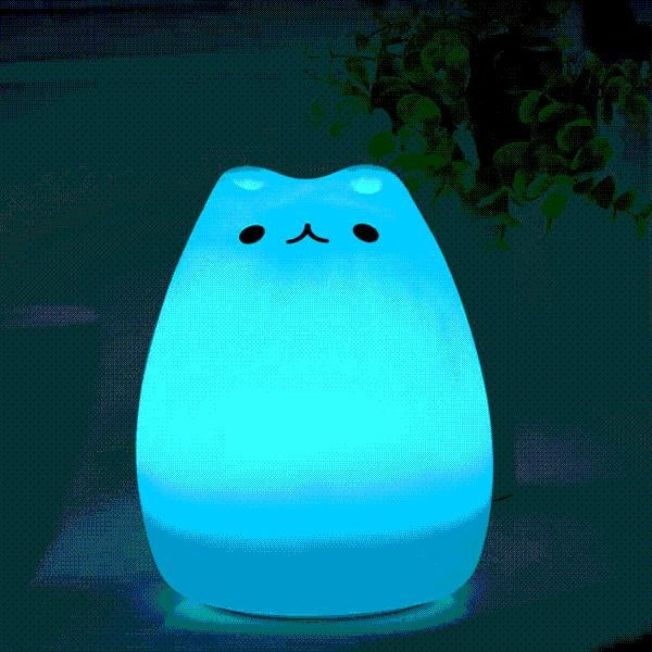 Farbwechselnde Katzen-Nachtlampe | Karnz