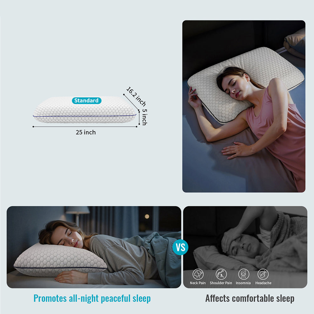 GeliPillex Kühlgel Memory-Foam-Kissen | Karnz