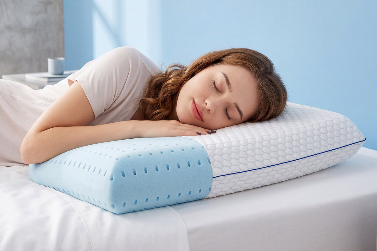 GeliPillex Kühlgel Memory-Foam-Kissen | Karnz