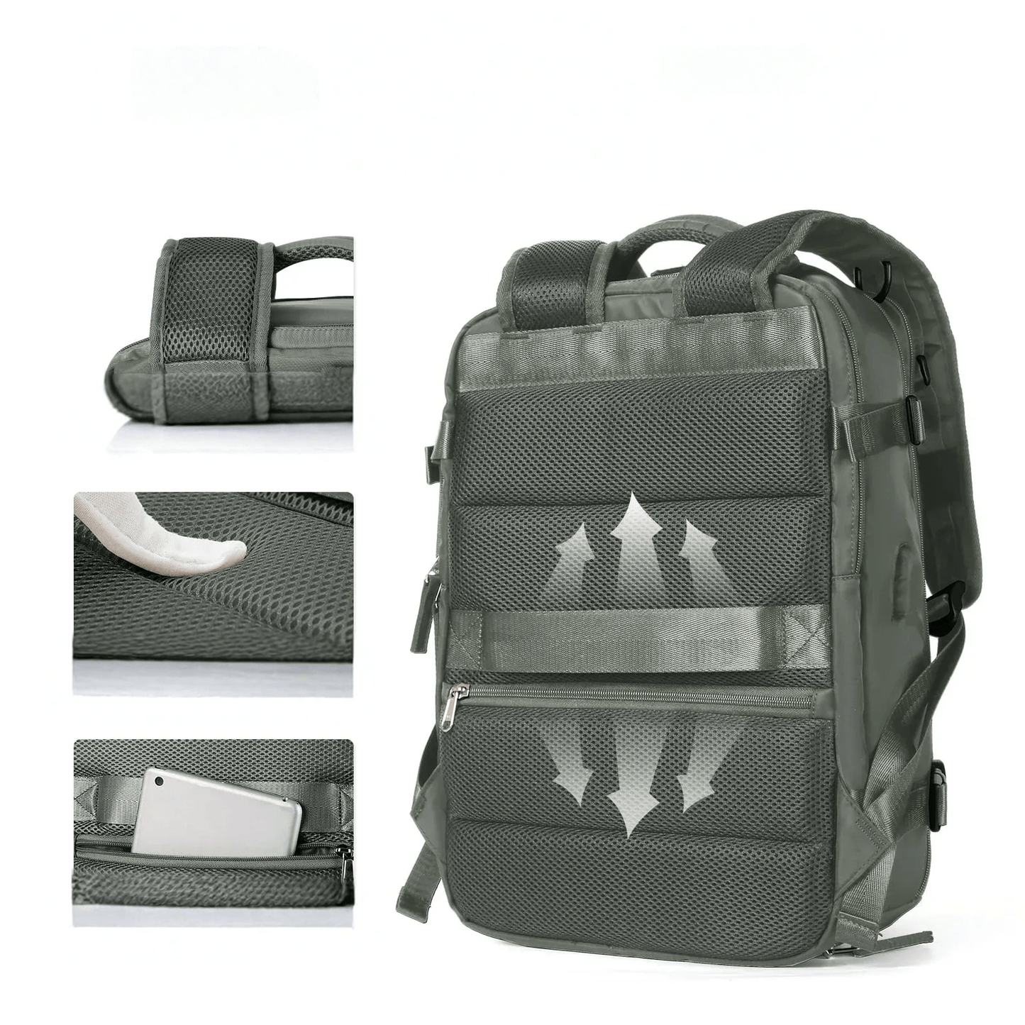 Wasserdichter Rucksack mit USB-Ladefunktion und Laptopfach 35L | Karnz