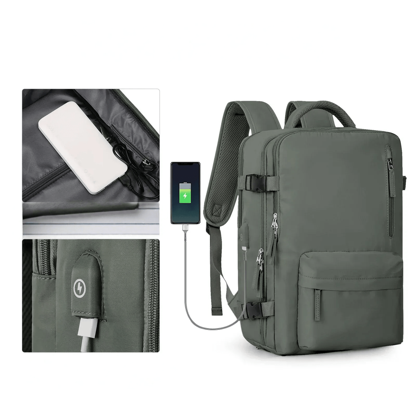 Wasserdichter Rucksack mit USB-Ladefunktion und Laptopfach 35L | Karnz