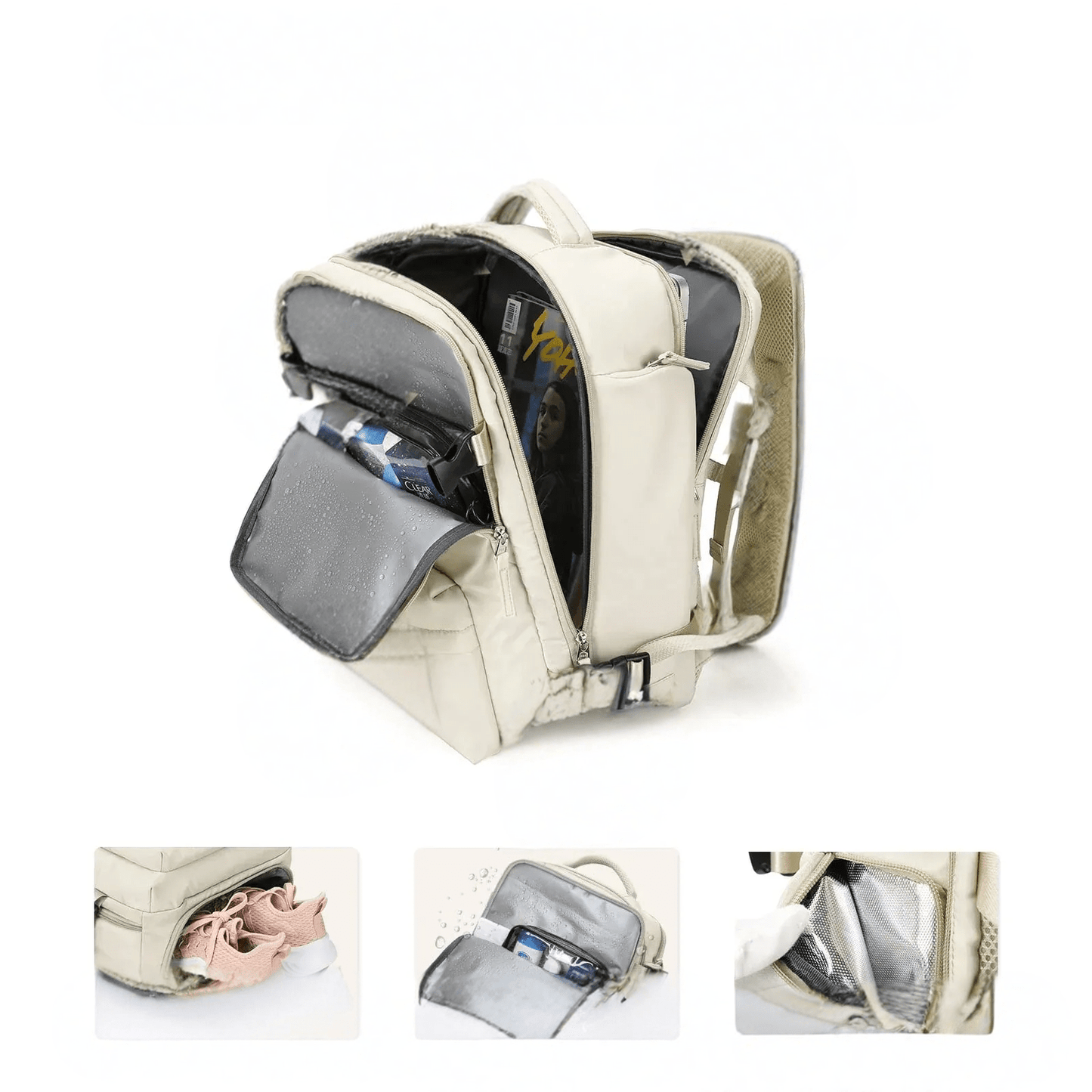 Wasserdichter Rucksack mit USB-Ladefunktion und Laptopfach 35L | Karnz