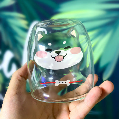Glasbecher Doppelt Wandglasbecher Bären Tier Doppelschicht-Glasbecher | Karnz