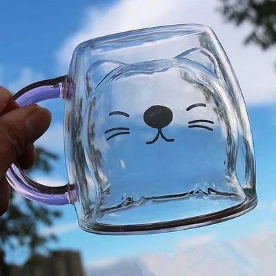 Glasbecher Doppelt Wandglasbecher Bären Tier Doppelschicht-Glasbecher | Karnz