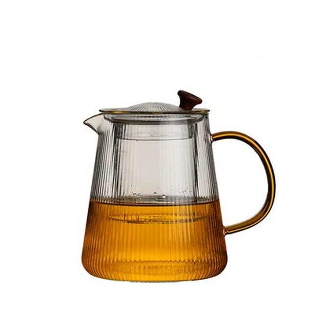 Glas Topf Filter Holzgriff Teezermonie Transparente Teewaren Sets | Karnz
