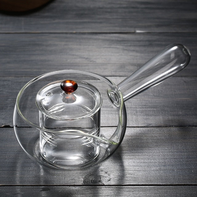 Glas Topf Filter Holzgriff Teezermonie Transparente Teewaren Sets | Karnz
