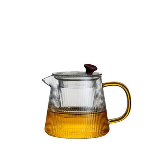 Glas Topf Filter Holzgriff Teezermonie Transparente Teewaren Sets | Karnz