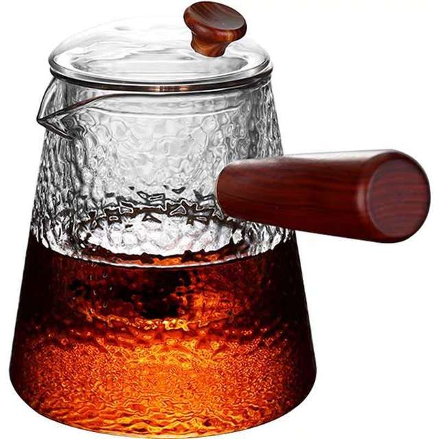 Glas Topf Filter Holzgriff Teezermonie Transparente Teewaren Sets | Karnz