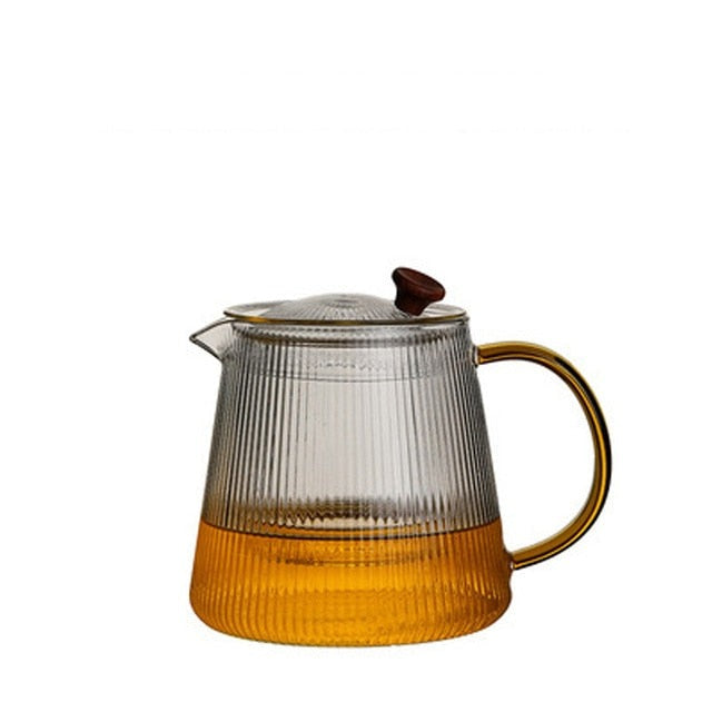 Glas Topf Filter Holzgriff Teezermonie Transparente Teewaren Sets | Karnz