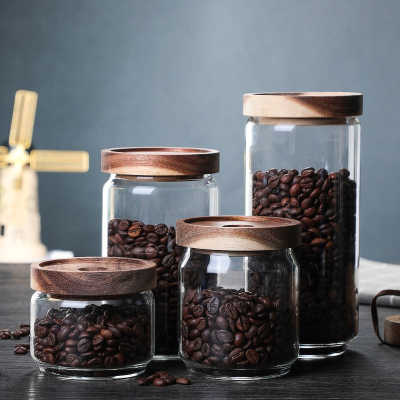 Glasversiegeltes Glas Kaffeebohnenspeicherbehälter Getreidespeicherbehälter Teeglas | Karnz
