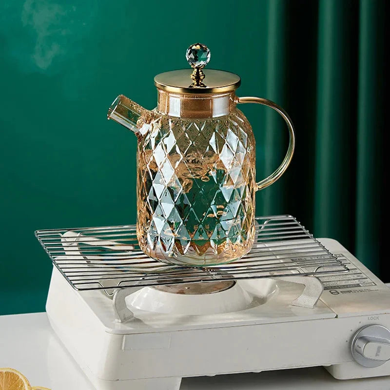 Glas Wasserflaschen Bernsteinfarbe Zuhause Blumen Teekanne Kessel Thermoskanne | Karnz