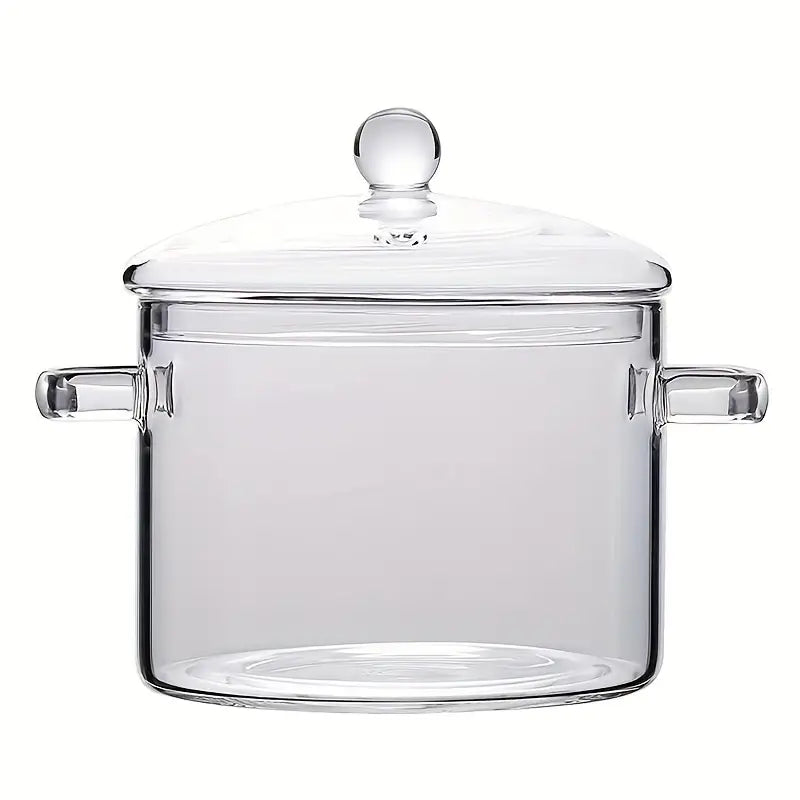 KookZicht Glasso – Transparenter Glas-Kochtopf mit Griffen (1360 ml) | Karnz