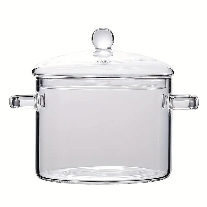 KookZicht Glasso – Transparenter Glas-Kochtopf mit Griffen (1360 ml) | Karnz