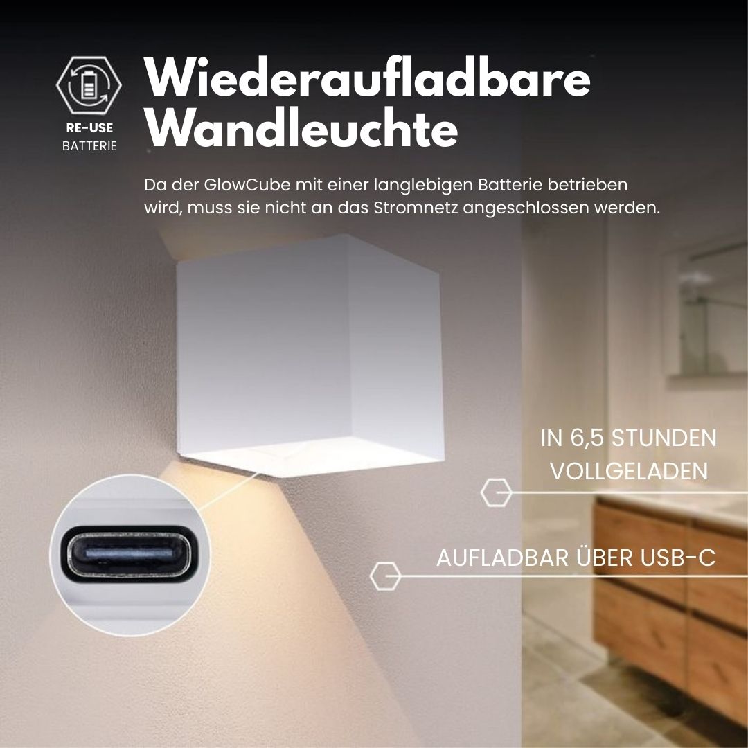 Cubic kabellose Bewegungsmelder-Wandlampe | Karnz