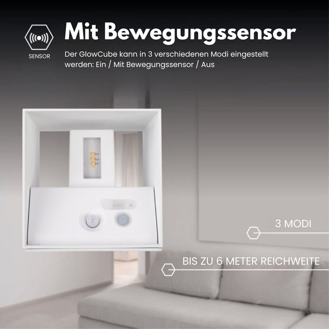 Cubic kabellose Bewegungsmelder-Wandlampe | Karnz
