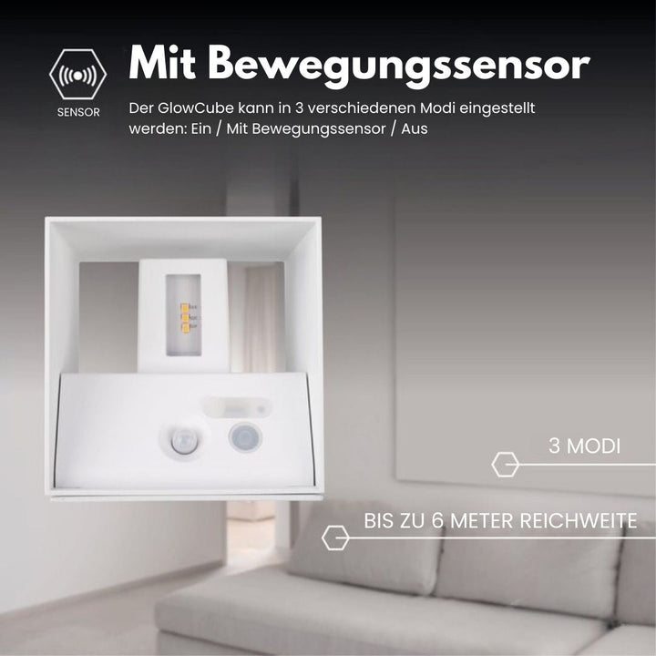 Cubic kabellose Bewegungsmelder-Wandlampe | Karnz