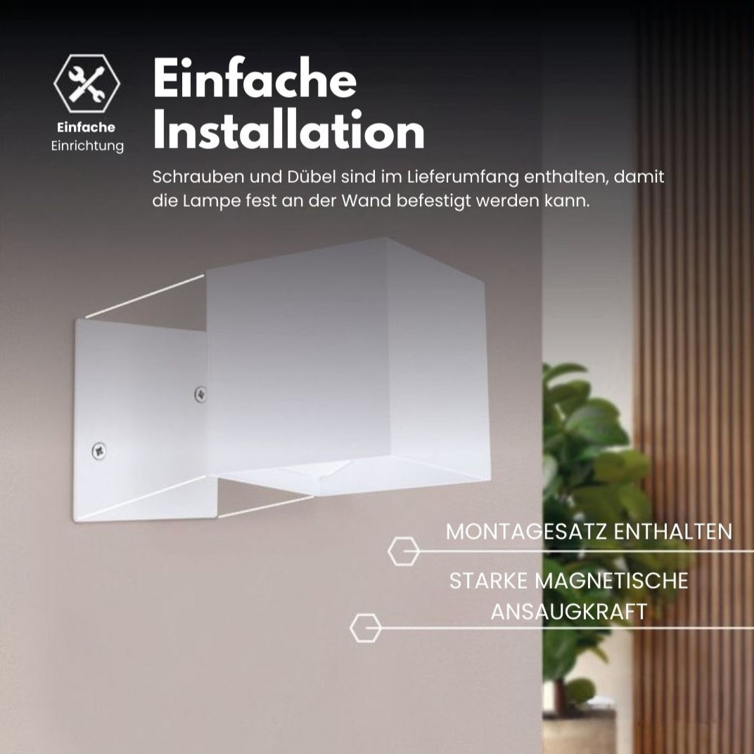 Cubic kabellose Bewegungsmelder-Wandlampe | Karnz