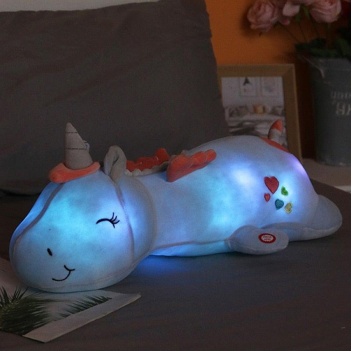BowLift | Leuchtendes Einhorn-Plüschtier | Farbwechsel-LED-Licht | 60 cm, Mehrere Farben