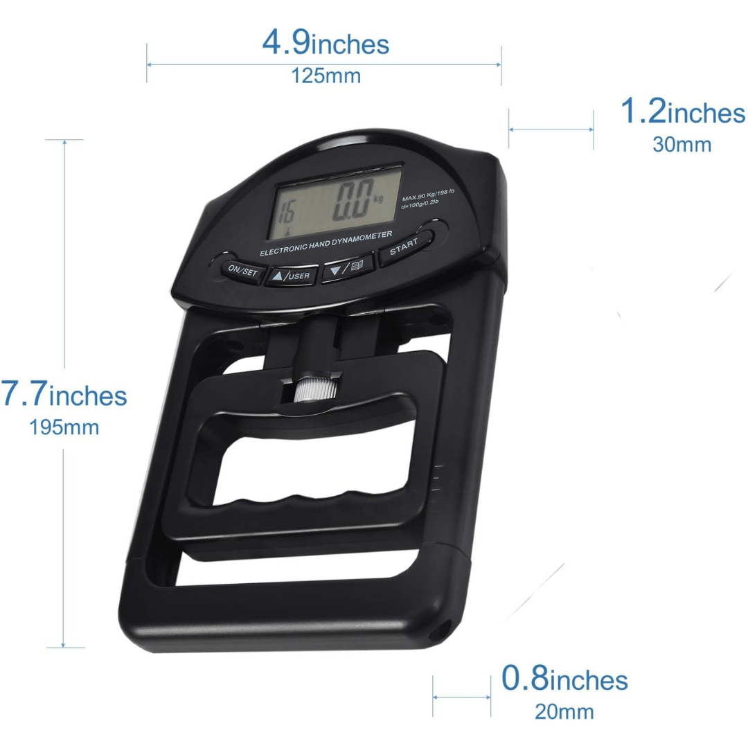HANDPOWER PRO – Digitales Handdynamometer zur präzisen Messung der Griffkraft bis 90 kg