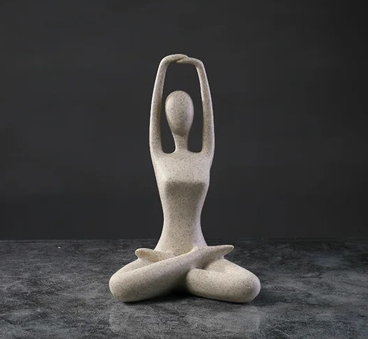 ZenJoy Frau in Yoga Figur – Moderne Innenraumdekoration aus Harz | Karnz