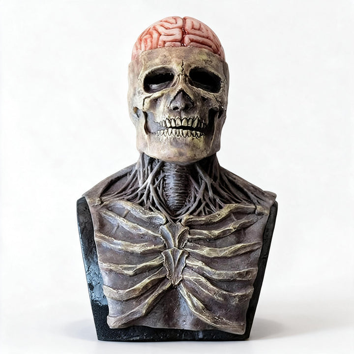 Halloween-Totenkopfmaske mit Gehirndetails