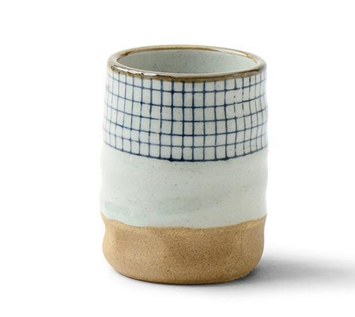 Handgemaltes Gittermuster Teetasse | Karnz