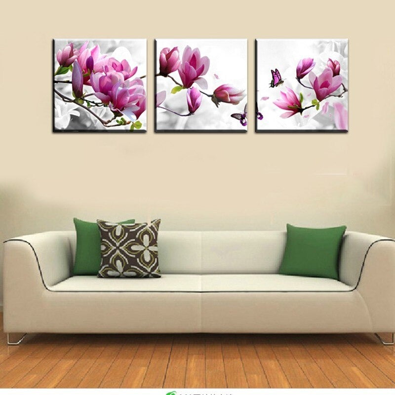 Lila-rosa Tulpenblüten - Leinwandbilder