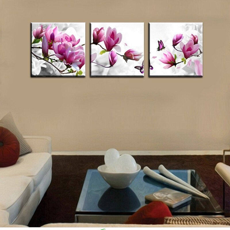Lila-rosa Tulpenblüten - Leinwandbilder