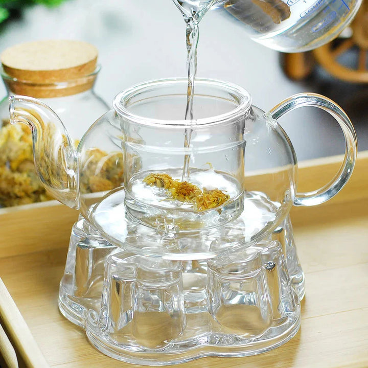 Hitzeresistenter Glas Teekanne Glas Teekanne mit Sieb Teekannen-Set | Karnz