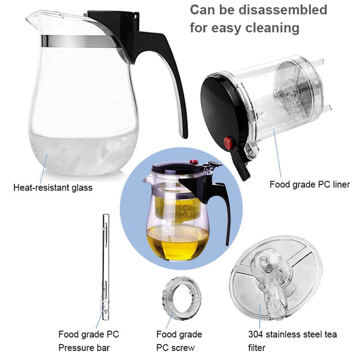 Hitzebeständige Glas Teekanne mit Teefilter Kessel Teekanne | Karnz
