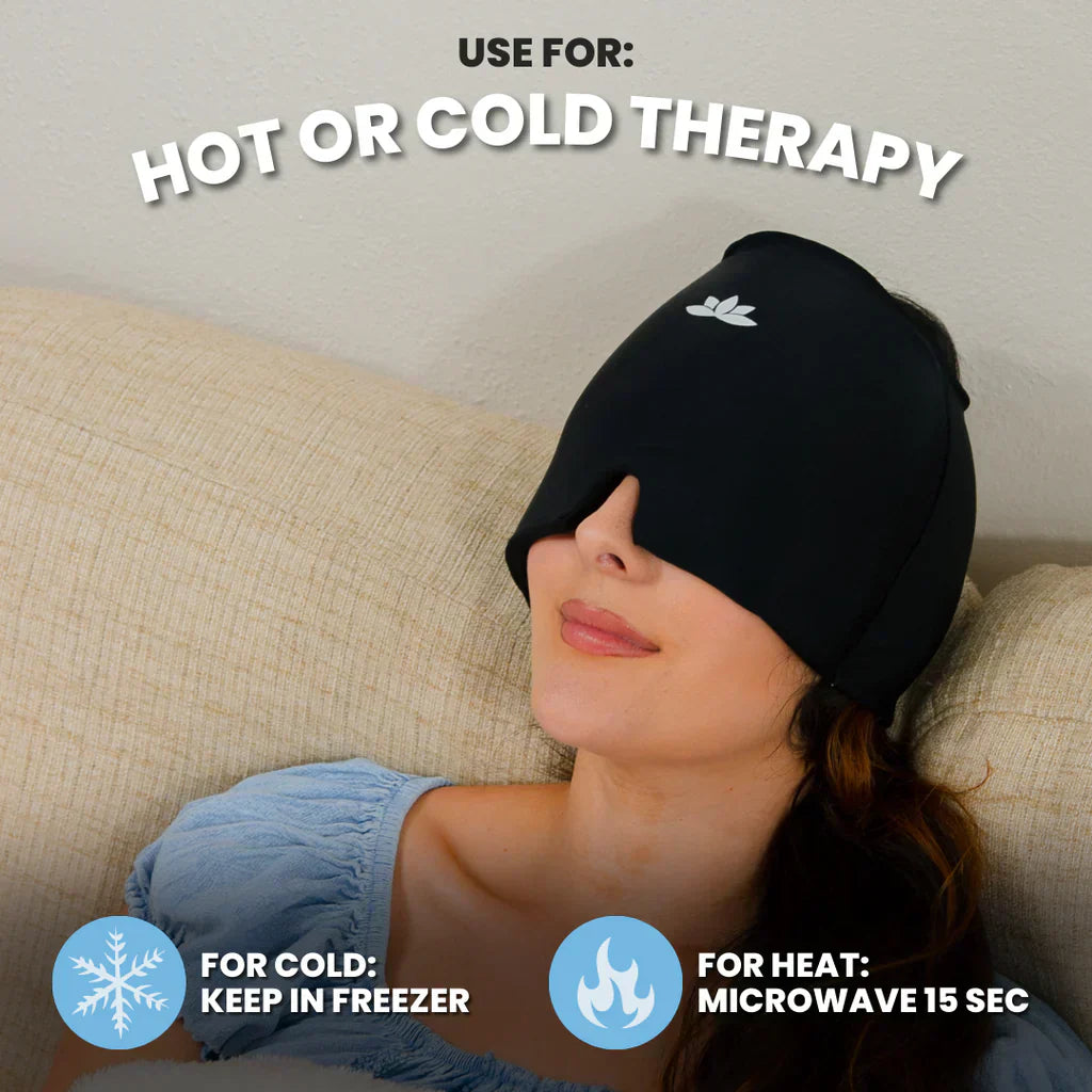 HeadRelax Warm-Kalt Therapie Maske – Lindert Migräne & Kopfschmerzen sofort | Karnz