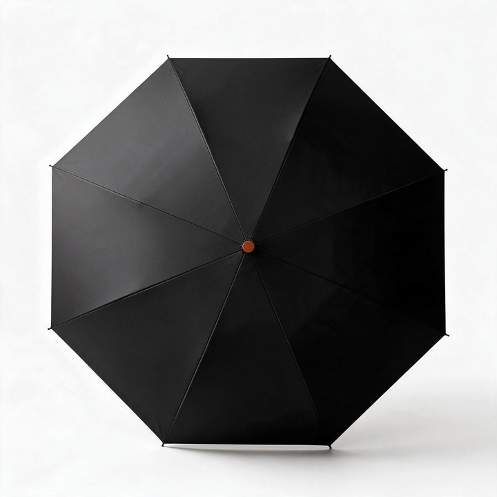 Herren eleganter Automatik-Regenschirm mit Holzgriff Karnz