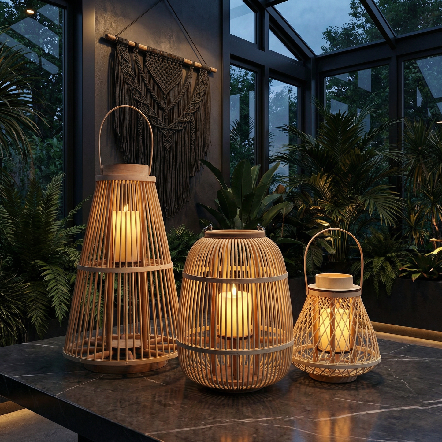 Rattan Laternen Karnz