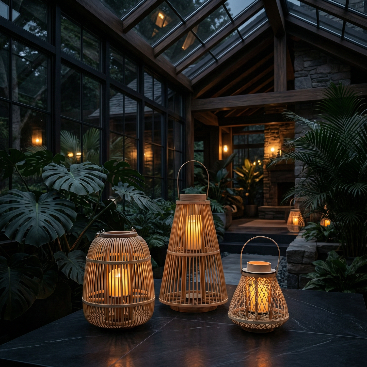 Rattan Laternen Karnz