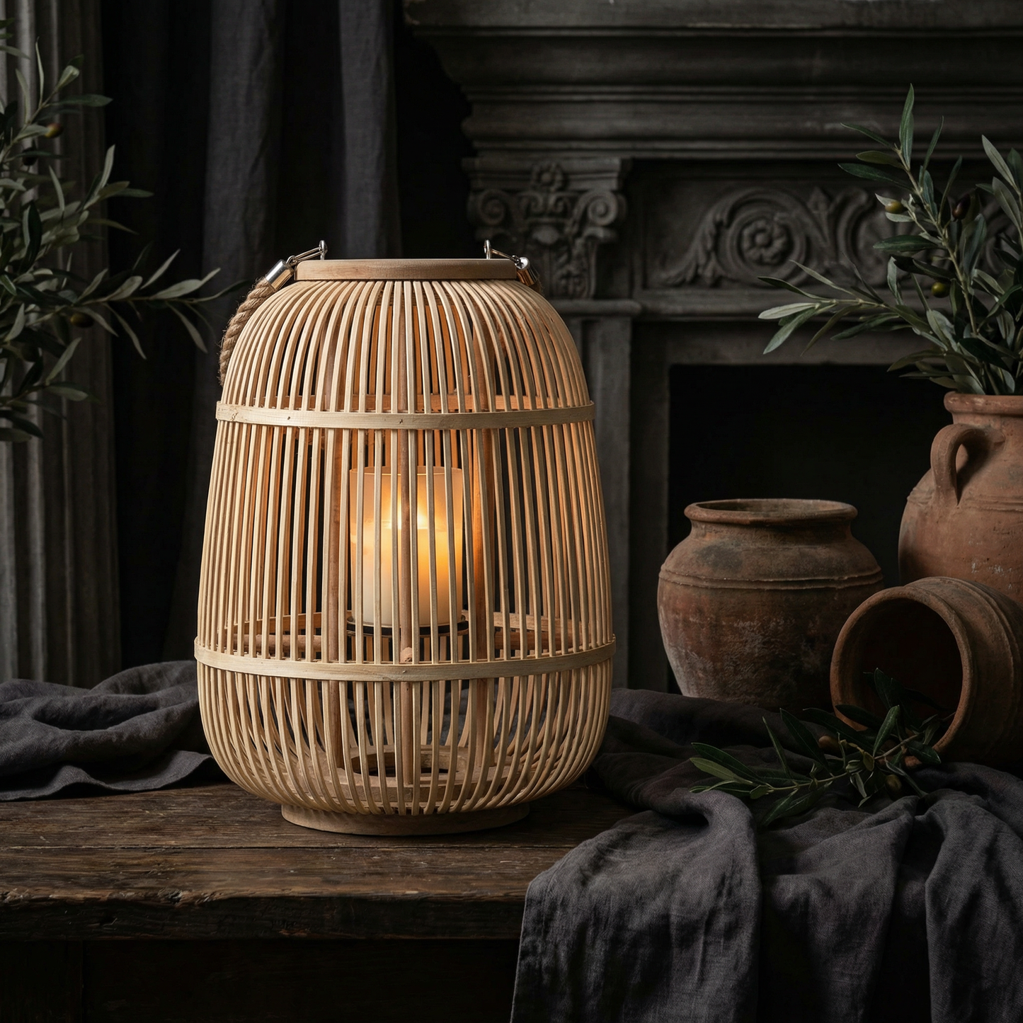 Rattan Laternen Karnz