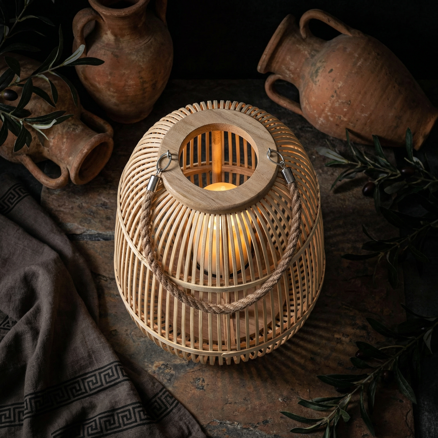 Rattan Laternen Karnz