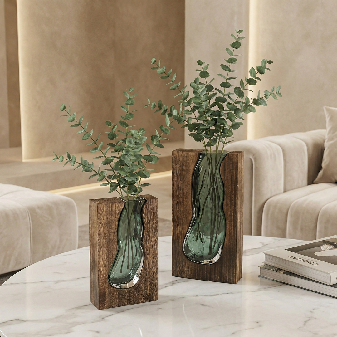 Nordische Live-Edge-Vase Karnz